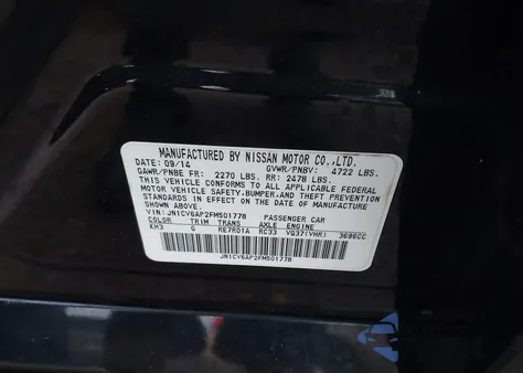 2015 Infiniti Q40 from USA, damaged, VIN JN1CV6AP2FM501778